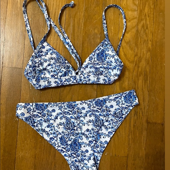 Kulani Kinis Swim Kulani Kini Blue And White String Bikini Poshmark